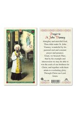 WJ Hirten Prayer to Saint John Vianney Laminated Holy Card
