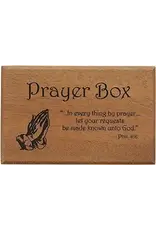 HJ Sherman Prayer Box Mahogany Keepsake Box