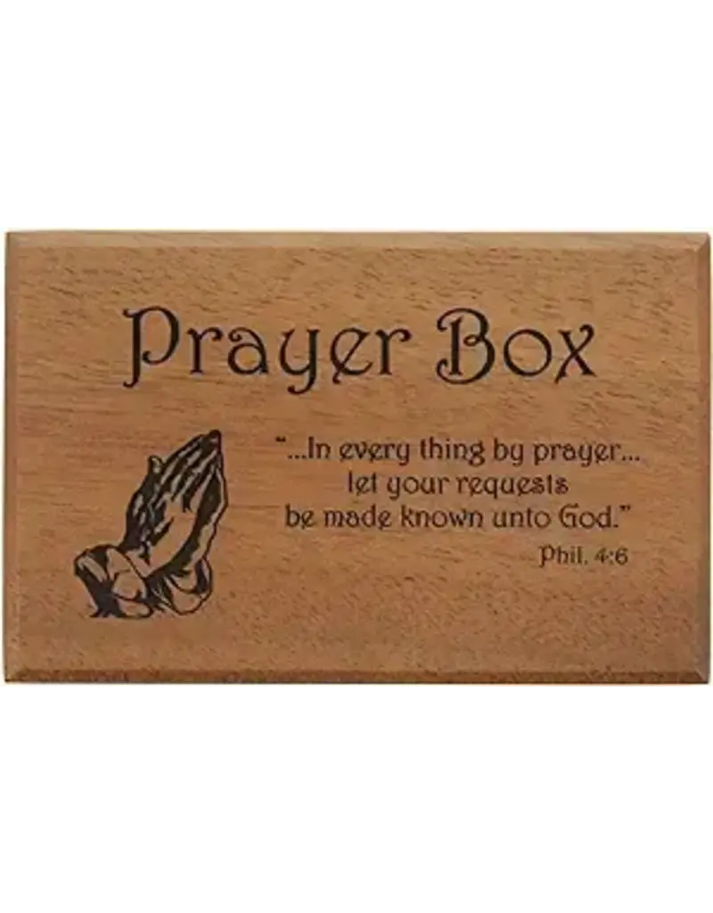 HJ Sherman Prayer Box Mahogany Keepsake Box