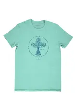Kerusso Grace & Truth Womens T-Shirt Thorn Cross | Medium/Celadon