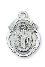 McVan Pewter Miraculous Medal with 18" Chain