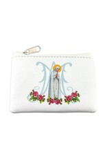 WJ Hirten White Grained Leatherette with Our Lady of Fatima