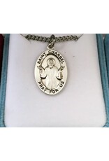 HMH Religious Sterling Silver St. Charbel Oval Medal