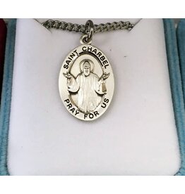 HMH Religious Sterling Silver St. Charbel Oval Medal