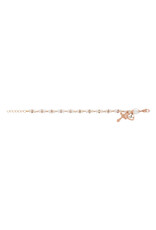 McVan Rose Gold Crystal Rosary Bracelet with Clasp