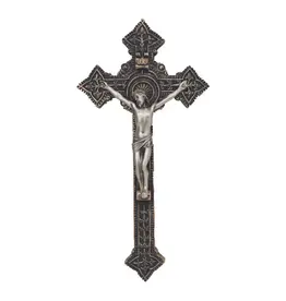 Goldscheider of Vienna 9" Crucifix in Cold Cast Bronze/Pewter