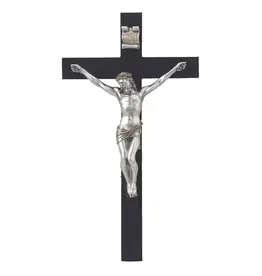 Goldscheider of Vienna 10" Crucifix in Black/Pewter