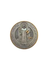 7"  St. Benedict Medal/Plaque in Pewter