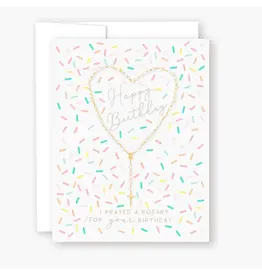 Rosary Card- Birthday Sprinkles