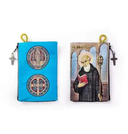 Logos Trading Post Rosary Pouch 6x4" - St Benedict and Medal
