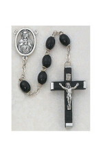 McVan Black Wood Rosary with Wood Crucifix