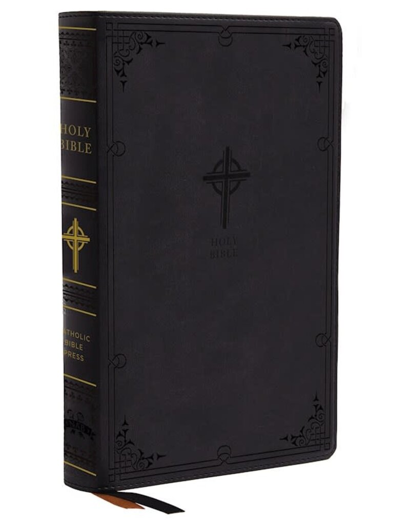 Catholic Bible Press NABRE Catholic Bible/Large Print (Comfort Print)-Black Leathersoft Indexed