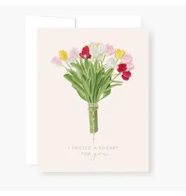 Rosary Card| Bouquet| Mixed Tulips