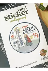 The Stump of Jesse Our Lady of Lourdes Waterproof Catholic Sticker