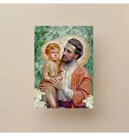 St. Joseph and Jesus Among the Lilies Print | 5x7