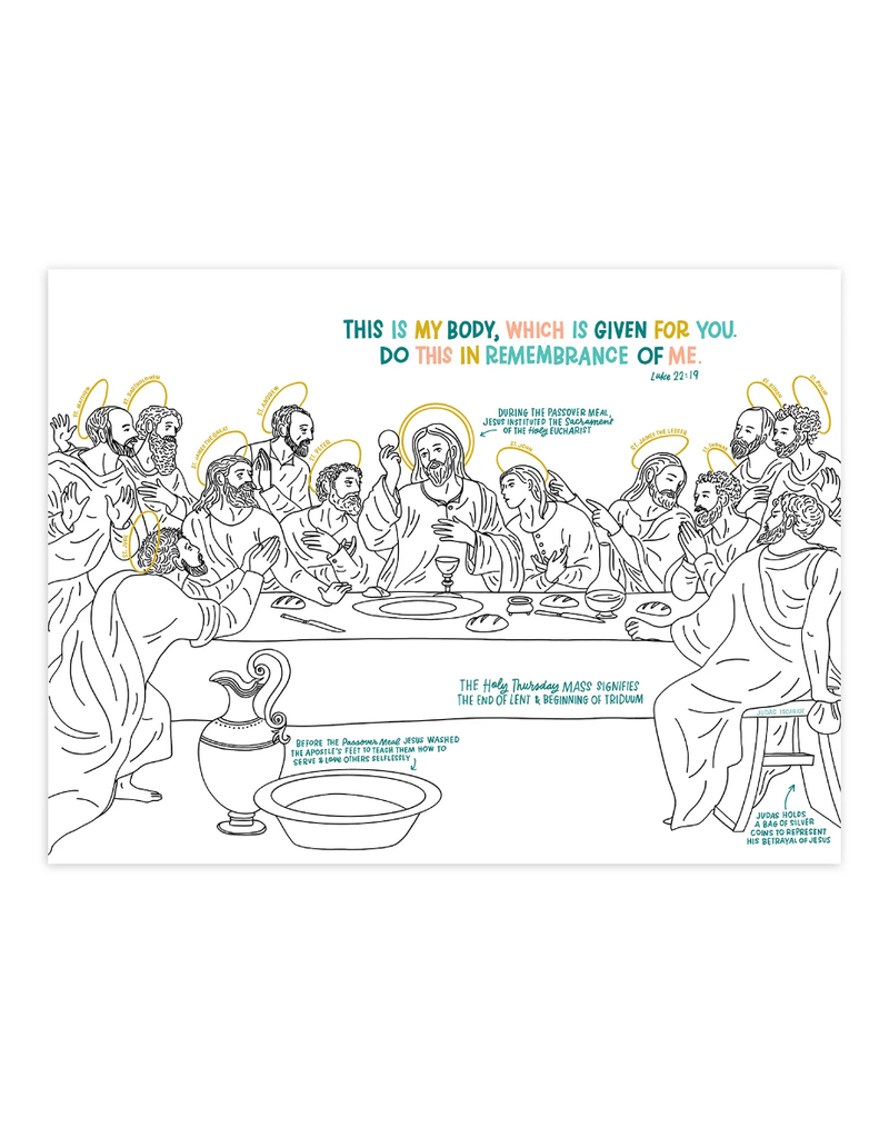 Catholic Family Crate Last Supper: Jumbo Activity Sheet