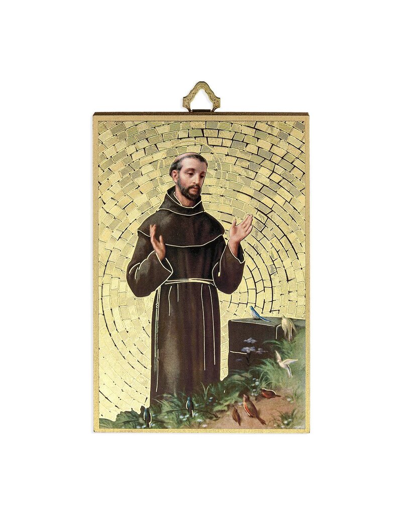 WJ Hirten Saint Francis of Assisi Mosaic Plaque