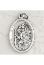 Lumen Mundi St Christopher Oxidized Medal