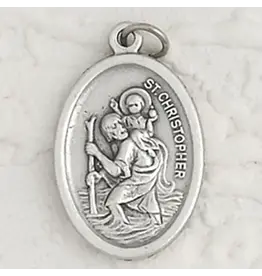 Lumen Mundi St Christopher Oxidized Medal