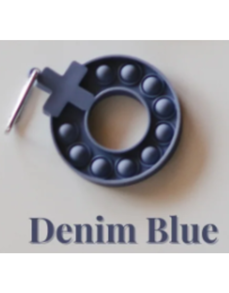 Gather and Pray Decade Keychain Pop-it, Denim blue
