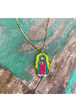 Enamel Our Lady of Guadalupe Necklace