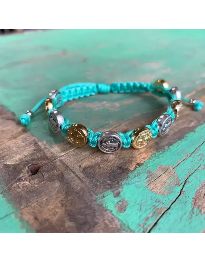 Two Toned St Benedict Protection Bracelet | Mint