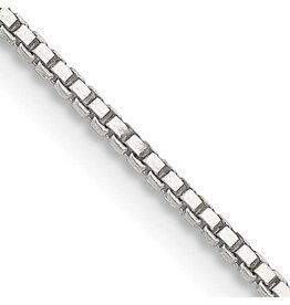 Sterling Silver 1.1mm Box Chain 18"