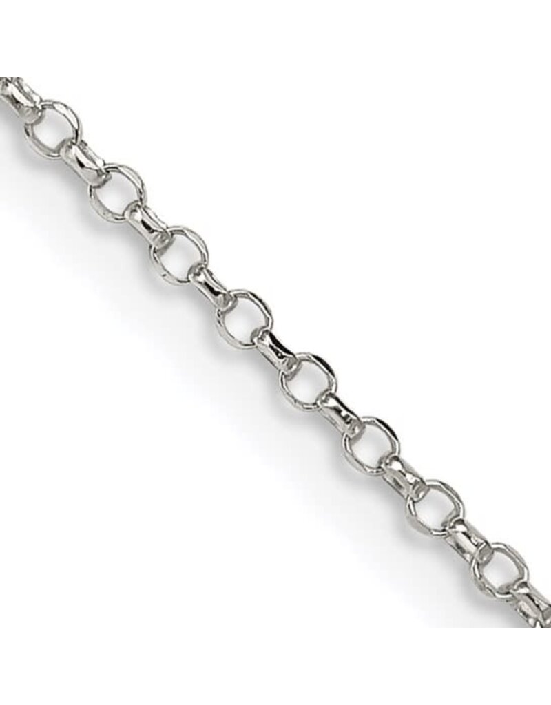 Sterling Silver 1.5mm Diamond-cut Cable Chain 18"