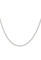 Sterling Silver 1.5mm Diamond-cut Cable Chain 18"