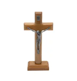 Oremus Mercy Wooden Cross with Stand
