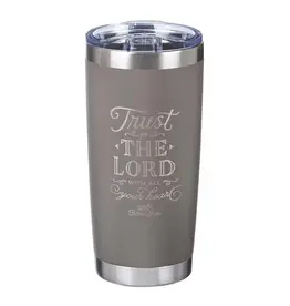 Christian Art Gifts Trust in the Lord Taupe Stainless Steel Mug - Proverbs 3:5