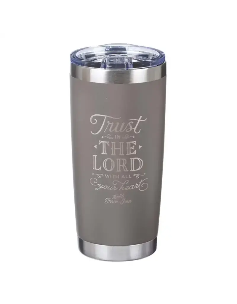 Christian Art Gifts Trust in the Lord Taupe Stainless Steel Mug - Proverbs 3:5