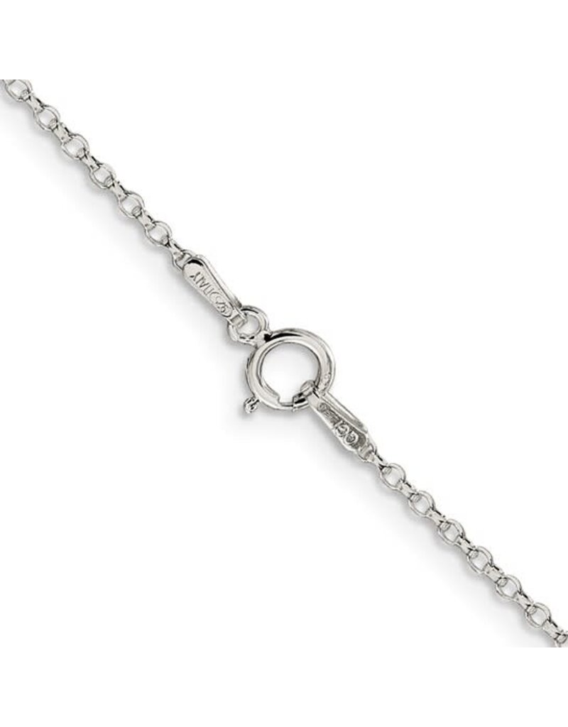22" Sterling Silver 1.5mm Diamond-cut Cable Chain