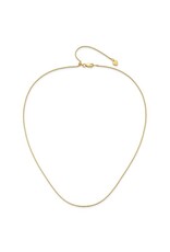 22" Leslie's Sterling Silver Gold-plated Adjustable .95mm Box Chain