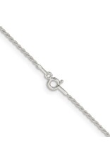 18" Sterling Silver 1.3mm Solid Rope Chain
