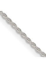18" Sterling Silver 1.3mm Solid Rope Chain