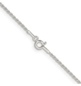 20" Sterling Silver 1.3mm Solid Rope Chain