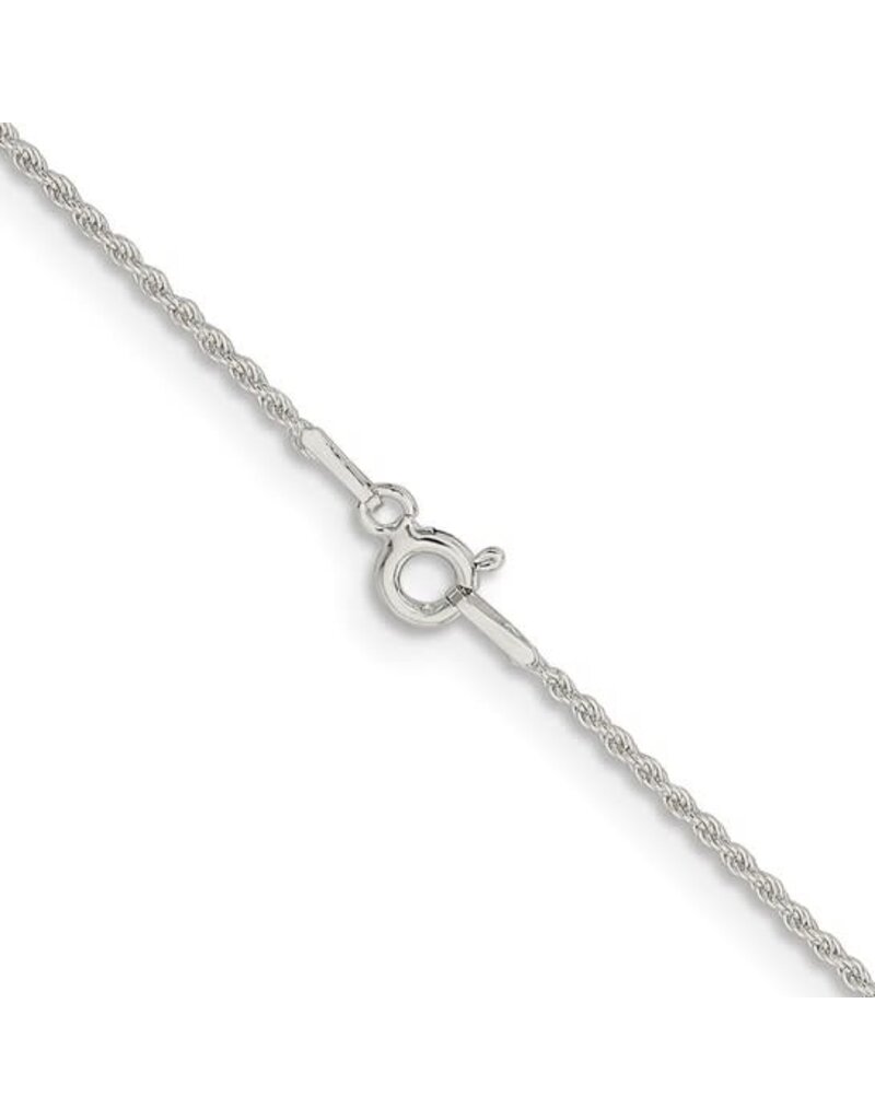 20" Sterling Silver 1.3mm Solid Rope Chain