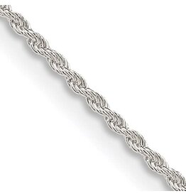 22" Sterling Silver 1.5mm Solid Rope Chain