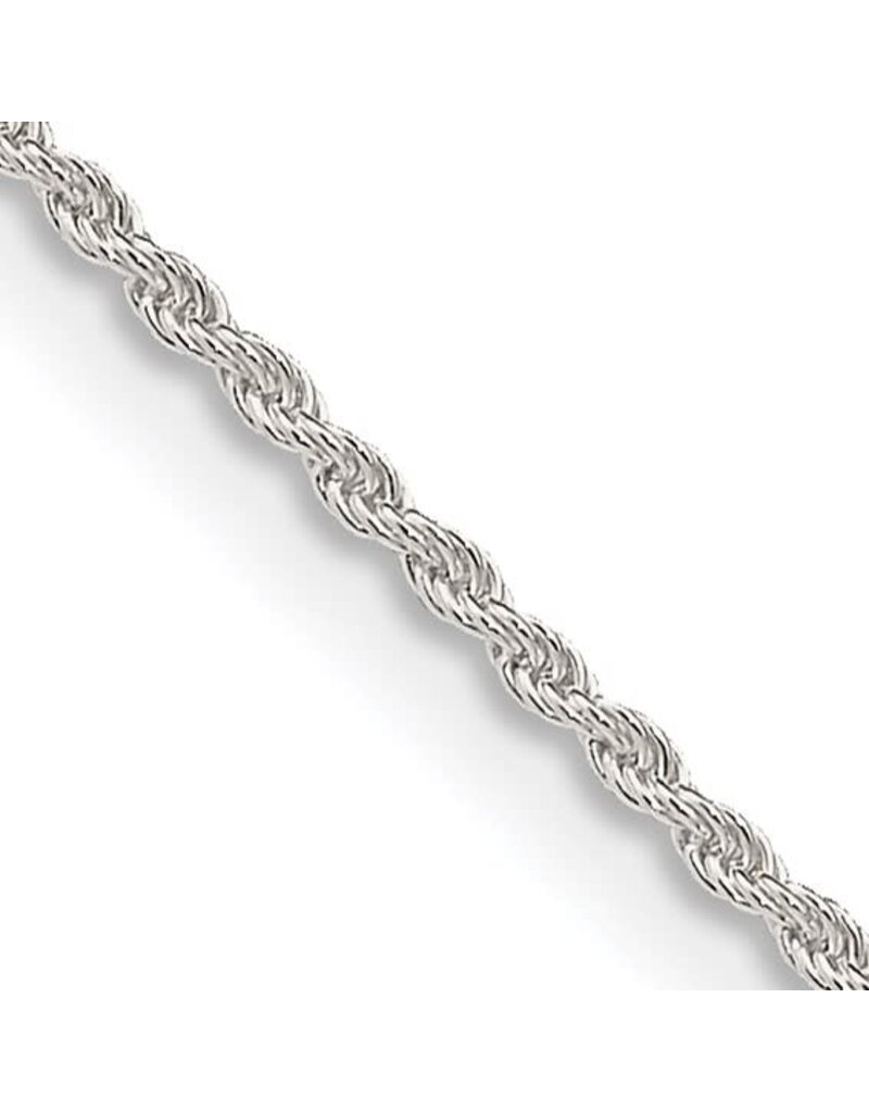 24" Sterling Silver 1.5mm Solid Rope Chain