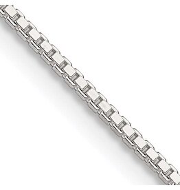22" Sterling Silver 1.25mm Box Chain with 4in ext.