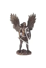 Goldscheider of Vienna 13.5" St. Michael in Cold Cast Bronze & Pewter Style