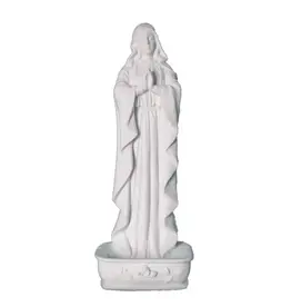 Goldscheider of Vienna 6.25" Standing Praying Virgin Rosary Holder/Font in White