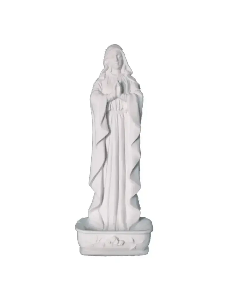 Goldscheider of Vienna 6.25" Standing Praying Virgin Rosary Holder/Font in White