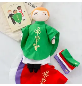 Shining Light Dolls Father Paul Rag Doll with Vestments and Book