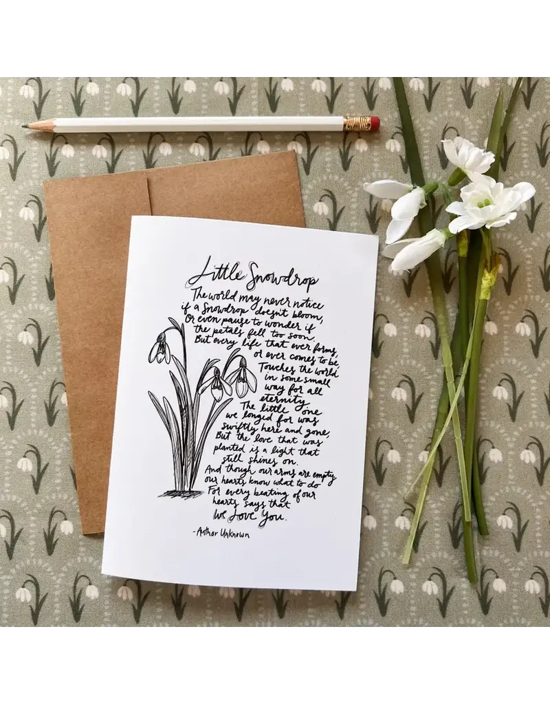 The Little Rose Shop Snowdrop Miscarriage Card