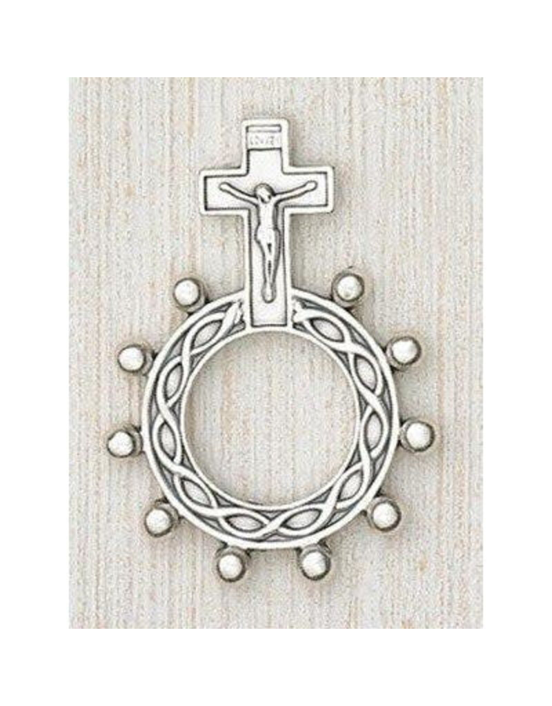 Lumen Mundi Finger Rosary - Silver Tone with Crucifix