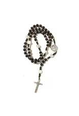 Costa Articoli Religiosi St. Benedict Wood and Rope Rosary mm. 6 Rosewood