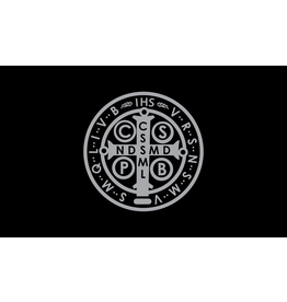 St. Benedict Medal Flag – Double Sided with IHS