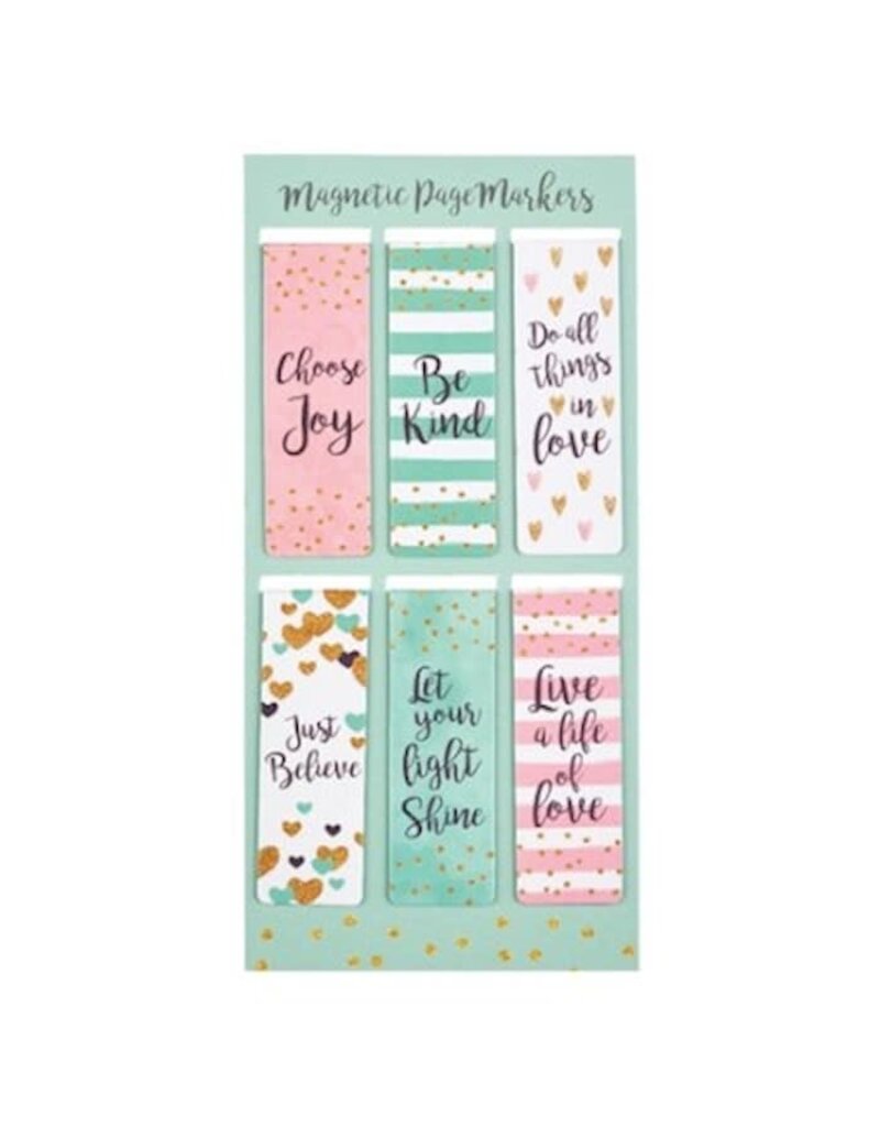 Christian Art Gifts Magnetic Bookmark - Sparkle Collection (Set Of 6)